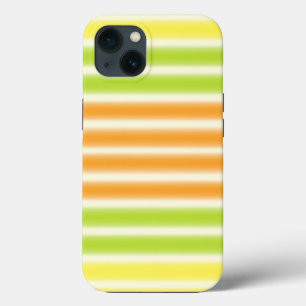 ジューシー柑橘類ライムとオレンジストライプ色 iPhone 13ケース