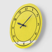 ジューシー柑橘類レモンフルーツスライス色 ラージ壁時計 (傾斜)