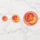 ジューシー熟した夏の桃ピーチストーンフルーツ コンフェッティ (正面)