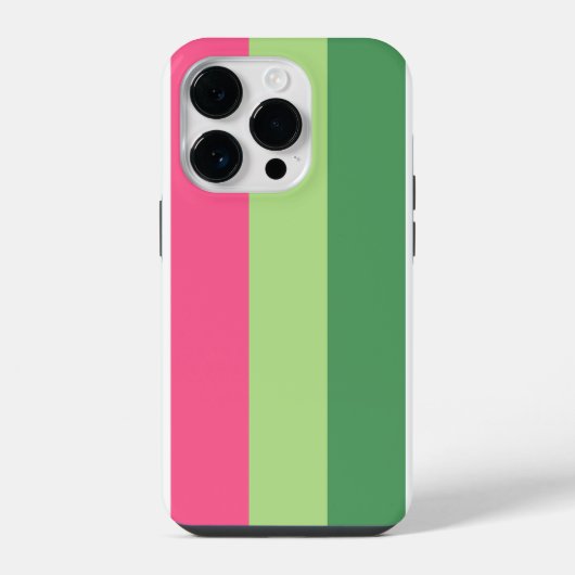 ジューシー スイカ 3 ストライプ iPhoneケース (裏面)