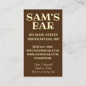 ジューシーJucy Lucy Minneapolisミネソタチーズバーガー 名刺 (裏面)