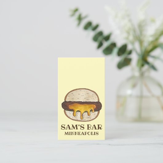 ジューシーJucy Lucy Minneapolisミネソタチーズバーガー 名刺 (スタンド正面)