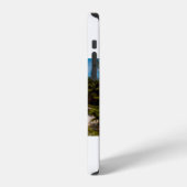 ジュースが入ったメイソンジャーを持つ人 iPhoneケース (左側面)