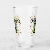 ジュースすてきおもしろい名前をカスタムするクリスマスビアグラス タンブラーグラス (右)