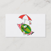 ジュースでゆったりとした可愛いスイカキャラクター 名刺 (裏面)