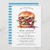 ジュースとバーガー  招待状 (正面/裏面)