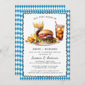 ジュースとバーガー  招待状 (正面/裏面)