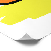 ジュースと卵で食事を楽しむ漫画の子ども ポスター (角)