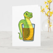 ジュースの蛇 カード (黄色い花)