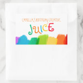 ジュースはバースデーアートパーティー絵を描シール 長方形シール (バッグ)