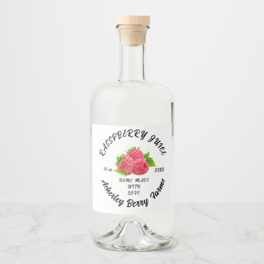 ジュースはパーソナライズされたクラシック リキュールボトルラベル (正面)