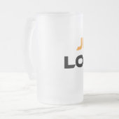 ジュースは緩く曇らされたマグです フロストグラスビールジョッキ (正面左)