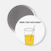 ジュースを飲むシェルビー マグネット (正面/裏面)