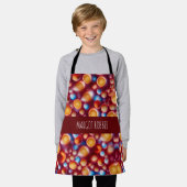 ジュースグレープフルーツカラフルパターン エプロン (着用した状態)