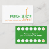 ジュースバーロイヤリティ報酬カード ロイヤリティカード (正面/裏面)