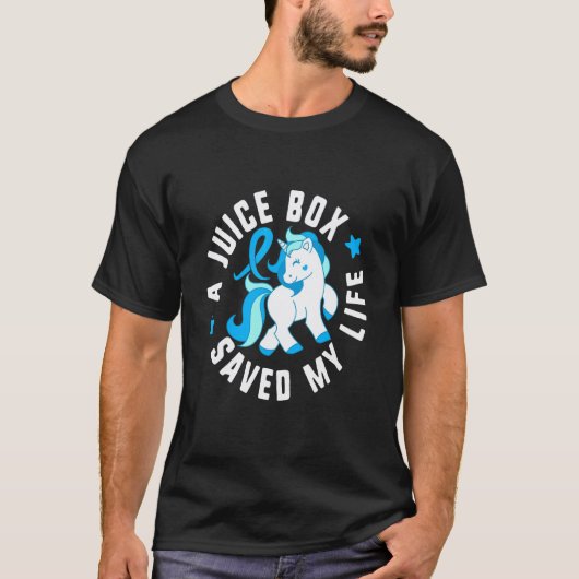ジュースボックスが私の命を救った 1型糖尿病啓発 ク Tシャツ (正面)