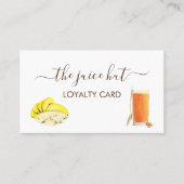 ジュースムージーブレックファーストウォーターカラーロイヤリティ 名刺 (正面)