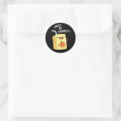 ジュース自分でオレンおもしろいジージュースプンダークBG ラウンドシール (バッグ)