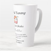 ジュース&シェークレストランビジネスサイトのソーシャル カフェラテマグ (右アングル)