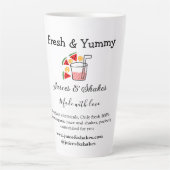 ジュース&シェークレストランビジネスサイトのソーシャル カフェラテマグ (正面)