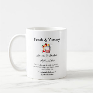 ジュース&シェークレストランビジネスサイトのソーシャル コーヒーマグカップ