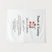 ジュース&シェークレストランビジネスサイトのソーシャル タペストリー (正面(横))