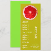 ジュース ヘルシー ドリンク グレープフルーツ フルーツ メニュー (正面/裏面)