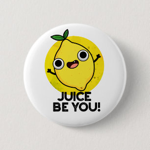 ジュースBe おもしろい You Fruit前向き Lemon Pun 缶バッジ
