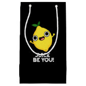 ジュースBe Youレモおもしろいン前向きプンダークブルーグ スモールペーパーバッグ (正面)