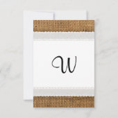 ジュートとレースのブライダルシャワー招待状 招待状 (裏面)