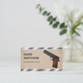 ジュートスチールピストル銃砲店ガンスミス火器 名刺 (スタンド正面)
