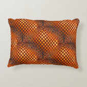ジュートネットのもつれのように見えるOrangeBrownデザイン アクセントクッション (裏面)