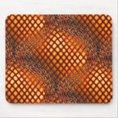 ジュートネットのもつれのように見えるOrangeBrownデザイン マウスパッド (正面)