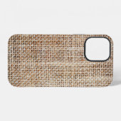 ジュート布の背景 iPhoneケース (裏面横)