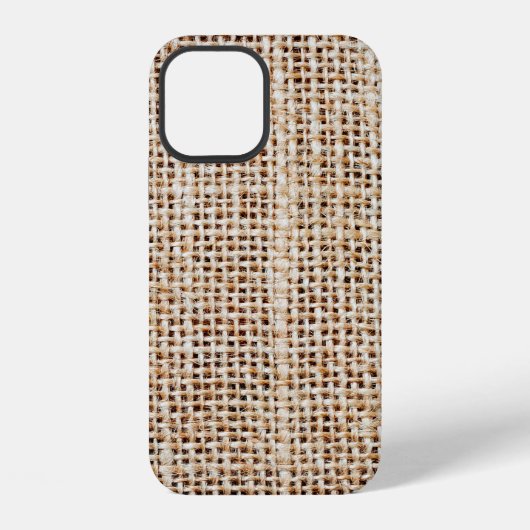 ジュート布の背景 iPhoneケース (裏面)