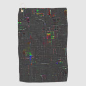 ジュート風変わりの下または上の色の暗いスケッチ ゴルフタオル (正面)