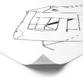 ジュード建築建物ズゲームスケッチ4 P ポスター (角)