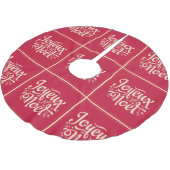 ジューノエルメリフランスのークリスマススワッシーフォント ブラッシュドポリエステルツリースカート (アングル)