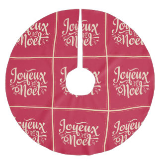 ジューノエルメリフランスのークリスマススワッシーフォント ブラッシュドポリエステルツリースカート