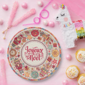 ジューノエルヴィンテージクリスマスフィギュアフォークアート ペーパープレート (パーティー)