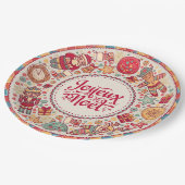 ジューノエルヴィンテージクリスマスフィギュアフォークアート ペーパープレート (アングル)