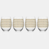 ジュービリー無茎のワイングラス組4 | m3galleryStudio ステムなしワイングラス (正面)