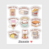 ジュービーな猫たち – 猫ミームのステッカーシート シール (シート)