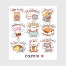 ジュービーな猫たち – 猫ミームのステッカーシート