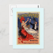 ジュールシェレット広告，1890 ポストカード (正面/裏面)