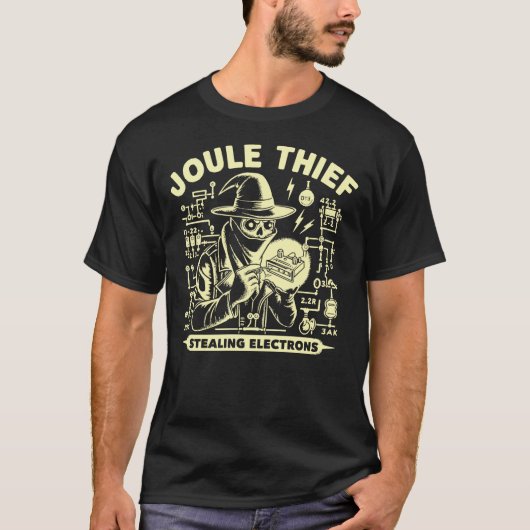 ジュールシーフ回路 面白い 電子工作 ギーク Tシャツ (正面)