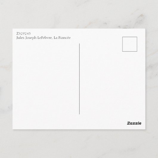 ジュールズジョゼフルフェブルラフィアンセ ポストカード (裏面)