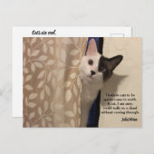 ジュールズヴェルヌキャット引用文はがき ポストカード (正面/裏面)