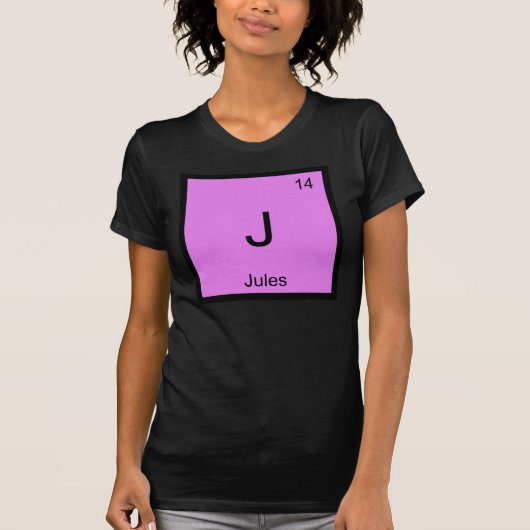 ジュール名 化学 元素 周期表 Tシャツ (正面)
