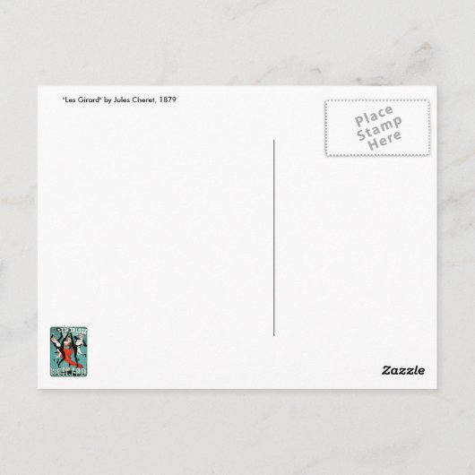 ジュール・シェレの新芸術ダンスイメージ ポストカード (裏面)